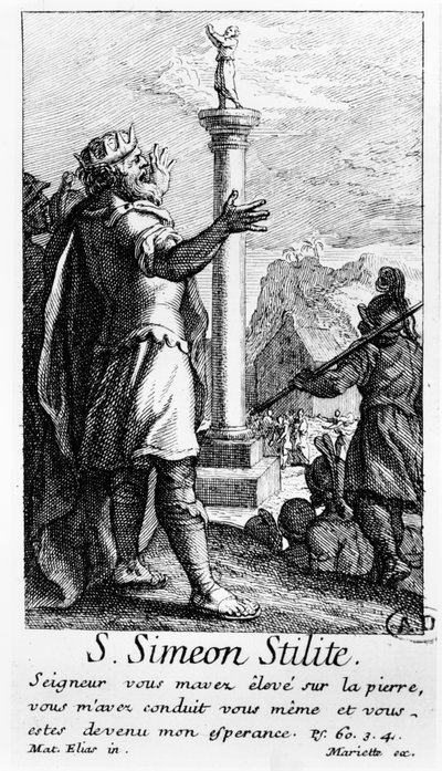 Sütununda Aziz Simeon Stylite by French School