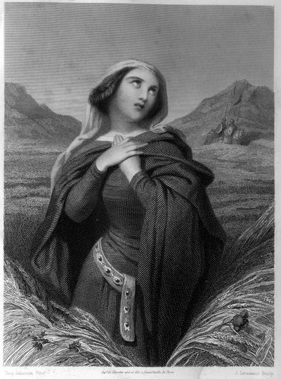 Saint Adelaide veya Burgundy Adelaide (931-999) “Kutsal Kadınlar”da by French School
