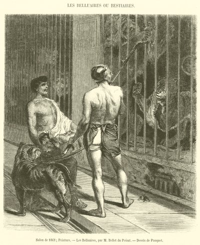 1861 Salonu, Resim, Les Belluaires (gravür) by French School