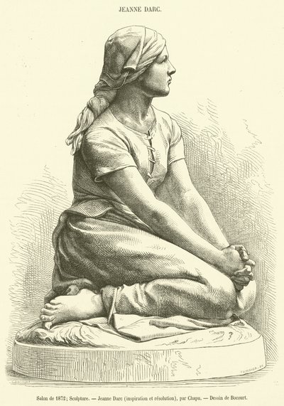 1872 Salonu, Heykel, Jeanne Darc, ilham ve çözüm (gravür) by French School