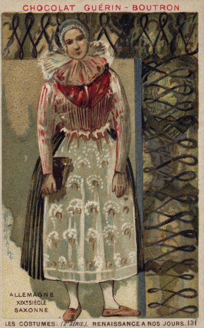 Sakson kadın kostümü, Almanya, 19. yy by French School