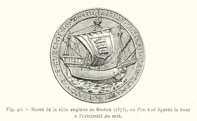 İngiliz Boston şehrinin mührü by French School