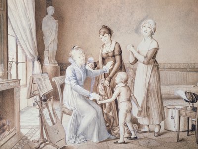 Aile Hayatı Sahnesi, on dokuzuncu yüzyılın başları by French School