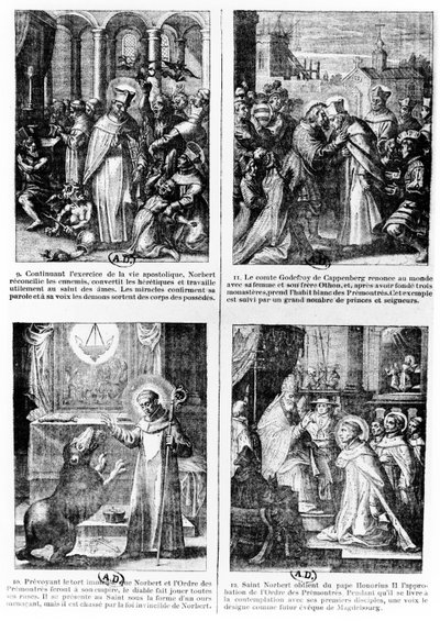 Premonstratensian kanon düzeninin kurucusu Saint Norbert