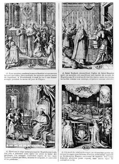 Premonstratensian kanon düzeninin kurucusu Saint Norbert