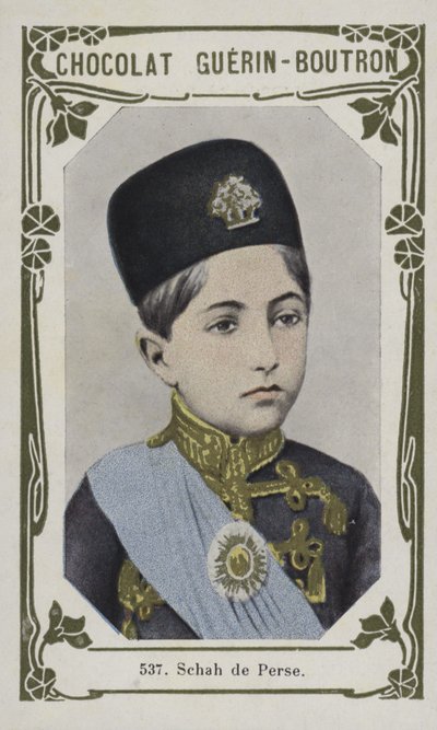 Schah de Perse (renkli fotoğraf) by French School
