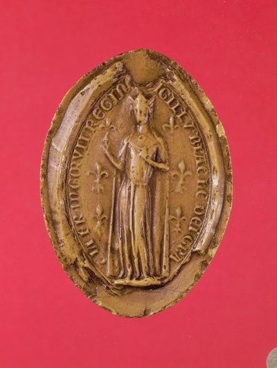 Blanche de Castille Mührü (1188-1252) (balmumu) by French School