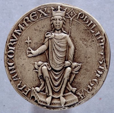 Kral Philip II Mührü Philippe Augustus (1165-1223) 13. yüzyıl Paris, Ulusal Arşivler dedi by French School