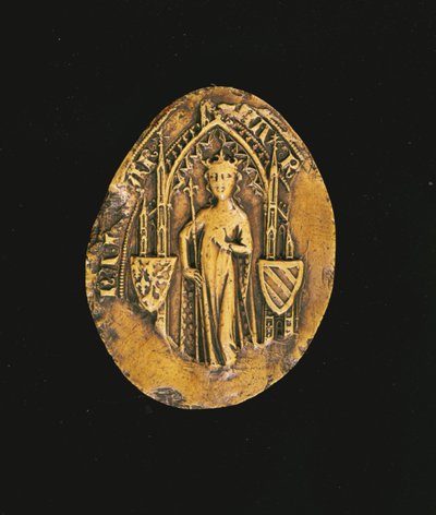Marguerite de Bourgogne Mührü (1290-1315) 1311 (balmumu) by French School