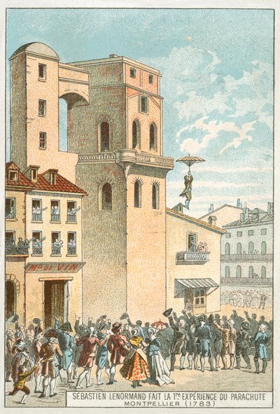 Sebastien Lenormand ilk paraşütle iniş yapıyor, Montpellier by French School