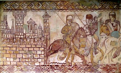 İkinci Haçlı Seferi (1147-1149): Haçlı Seferlerinin başlangıcı. Cressac kilisesinin freskleri by French School