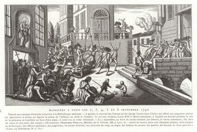 Eylül Katliamları, Paris, Fransız İhtilali, 1792 by French School