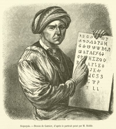 Sequoyah (gravür) by French School