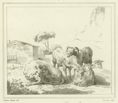 Bir manzara koyun by French School