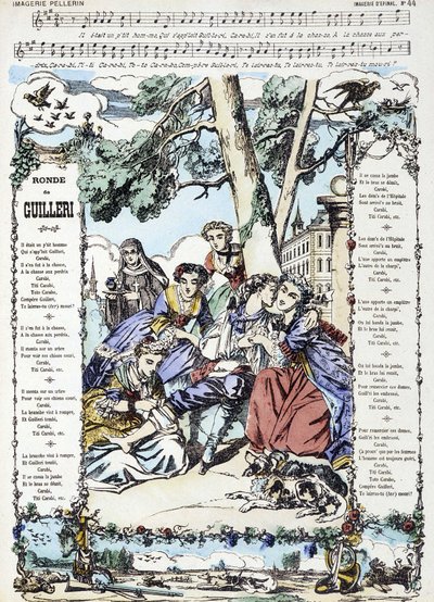 “” Ronde de Guilleri”” şarkısı için notalar - Epinal görüntüsü by French School