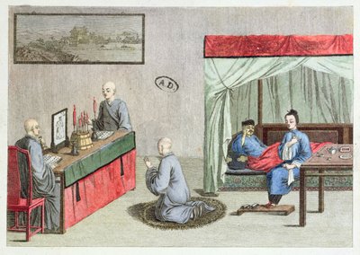 Hastalık, orijinal bir Çin baskısından sonra, 1810 by French School