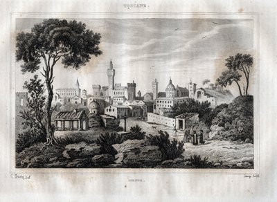 Siena - Siena - Toscana - Toskana - M. de Norvins, Ch. Nodier 1834-1836. by French School