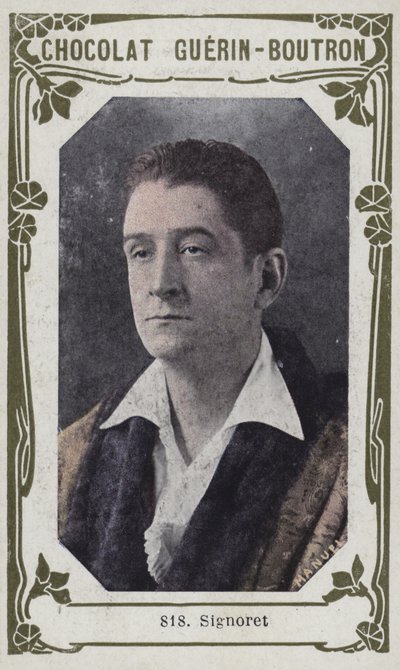 Signoret (renkli fotoğraf) by French School