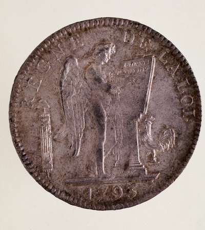 Gümüş fransız ecu (scude), fransız cumhuriyeti (1793-1804) by French School