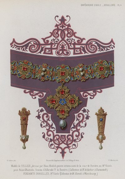 Gümüş mücevher by French School