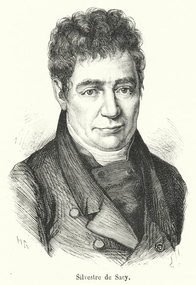 Silvestre de Sacy (gravür) by French School