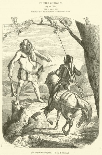 Efendi Thopas ve efendim Oliphant (gravür) by French School