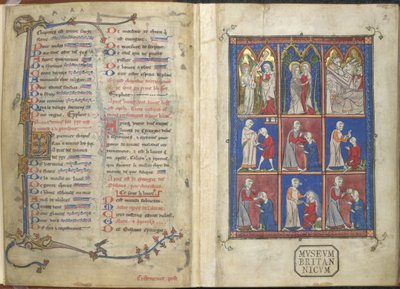 Sloane 1977,f.2 Chirurgia: İncil ve tıbbi sahneler by French School