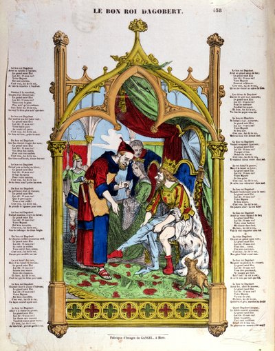 19. yüzyılın ortalarında Le Bon Roi Dagobert için şarkı sözleri by French School