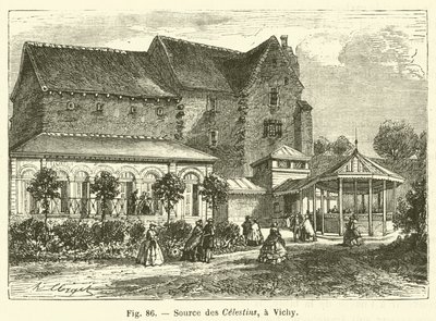 Source des Celestins, bir Vichy (gravür) by French School