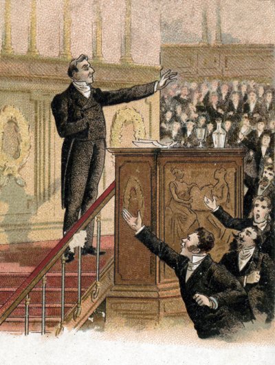 Dışişleri Bakanı François Guizot'nun (1787-1874) dış politikasını kınayan muhalefete karşı milletvekilleri meclisinde yaptığı konuşma “Hakaretleri ve iftiraları çoğaltabiliriz, istediğimiz kadar yığarız, asla büyütmeyeceğiz. t by French School