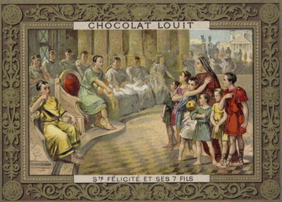 Romalı Aziz Felicitas ve yedi oğlu by French School