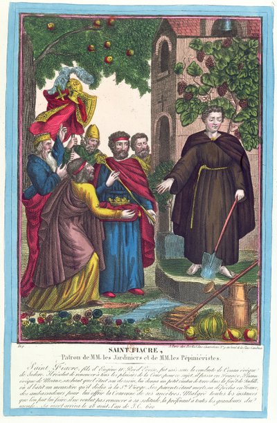 Aziz Fiacre (d.670) 1841 by French School