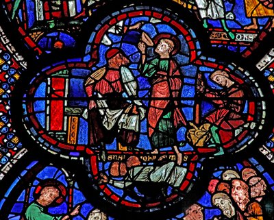 Aziz John penceresi: zehirli kadehi içiyor (w48) by French School