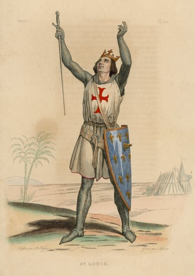 St Louis (renkli gravür) by French School
