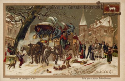 Posta arabası (kromolitho) by French School