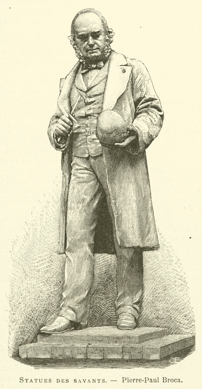 Bilim adamlarının heykelleri, Pierre-Paul Broca (gravür) by French School