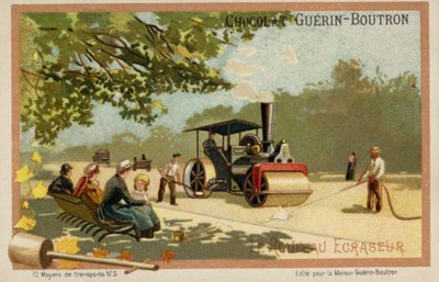 Buharlı silindir (kromolitho) by French School