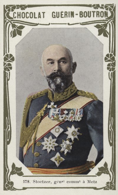 Stoetzer, genel komutan a Metz (renkli fotoğraf) by French School