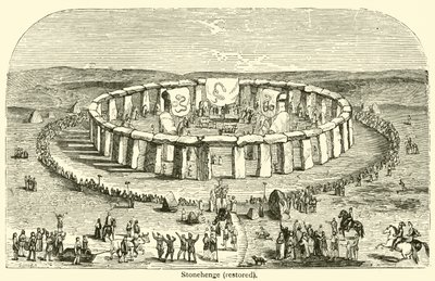 Stonehenge, restore edilmiş (gravür) by French School