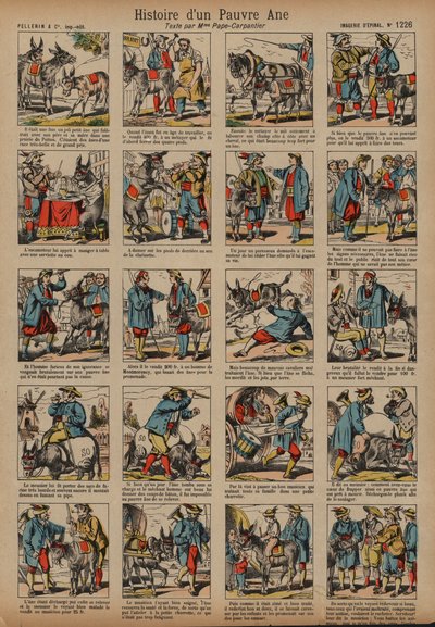 Fakir bir eşeğin hikayesi (renkli gravür) by French School