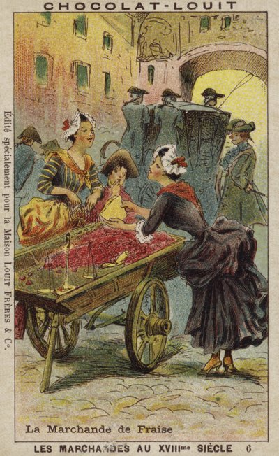 Çilek satıcısı, 18. yüzyıl by French School