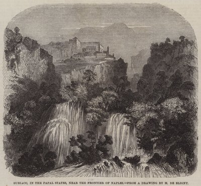 Subiaco, Papalık Devletlerinde, Napoli Sınırına yakın (gravür) by French School