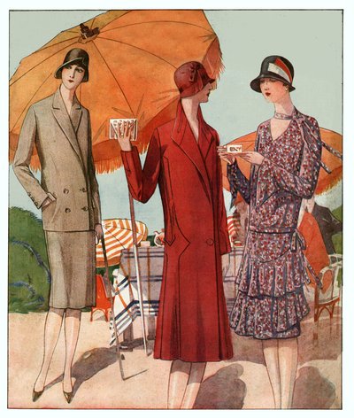 Yaz ceketi. 1929 (gravür) by French School