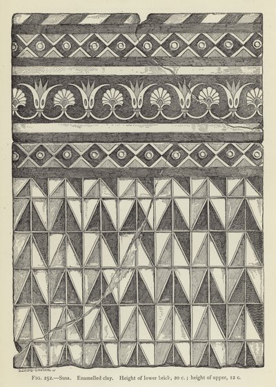 Susa, Emaye kil, Alt tuğla yüksekliği, 20 c; üst yükseklik, 12 c by French School