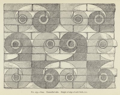 Susa, Emaye döşeme, Her tuğlanın kenar yüksekliği, 9 c by French School