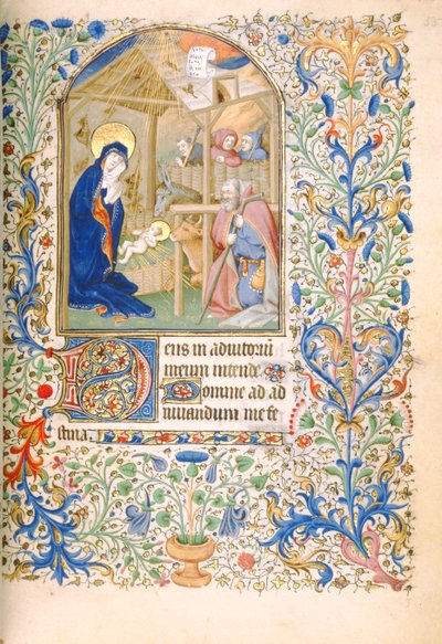 T.2629 Ms 63 f.55r The Nativity (Paris