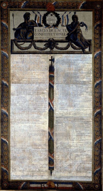 1793 Anayasa Yasası Tablosu by French School