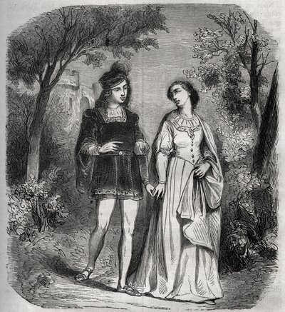 Tantot parkta birlikte yürüdüler: Francesca de Rimini (Francoise de Rimini by French School