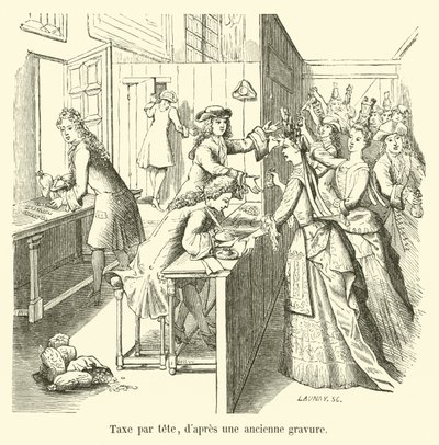 Eski bir gravürden sonra kişi başına vergi by French School