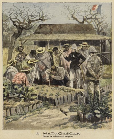 Yerlilere tarım tekniklerini öğretmek, Madagaskar, 1897 by French School